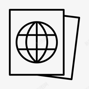文书工作业务全球图标图标