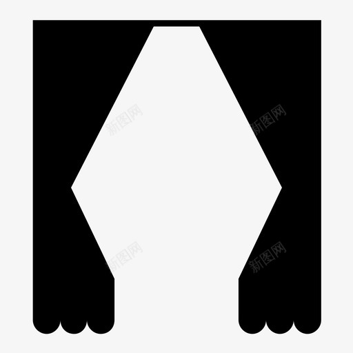 窗帘装饰窗户图标svg_新图网 https://ixintu.com 窗帘 窗户 装饰