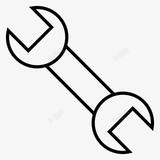 扳手修理工具图标svg_新图网 https://ixintu.com 企业管理利器 修理 工具 扳手