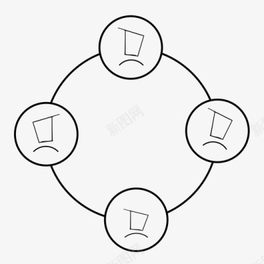 社区联系小组图标图标