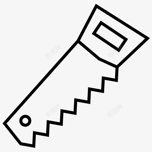 锯切割工具图标svg_新图网 https://ixintu.com 切割 工具 建筑锋利 木材切割 锯
