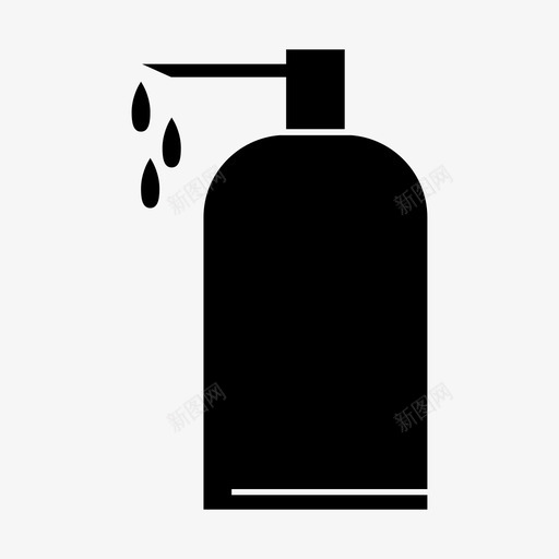 液体肥皂清洁剂皂液分配器图标svg_新图网 https://ixintu.com 卫生间 洗手液 浴室 液体肥皂 清洁剂 皂液分配器