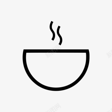 碗咖啡热的图标图标