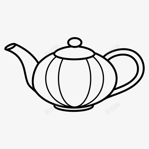 茶壶冲泡茶水壶图标svg_新图网 https://ixintu.com 冲泡茶 叶红茶 有机绿茶 水壶 泼茶 茶壶 茶香