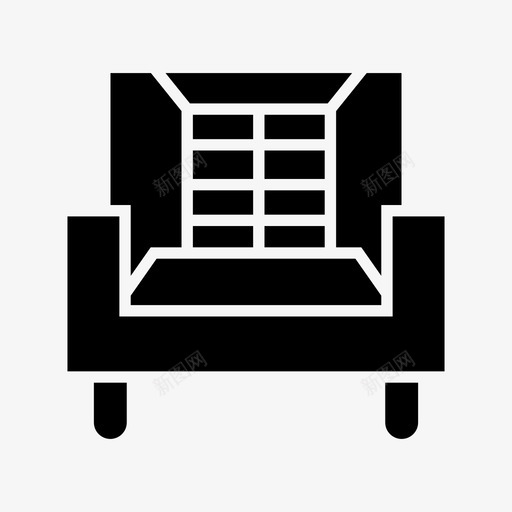 沙发椅子装饰图标svg_新图网 https://ixintu.com 家具 座椅 椅子 沙发 装饰