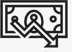 金帐现金帐单减少图标高清图片