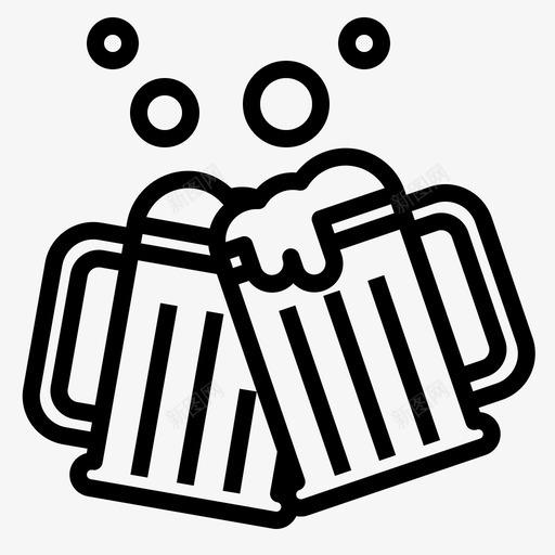 啤酒庆祝欢呼图标svg_新图网 https://ixintu.com 啤酒 庆祝 普罗斯特 欢呼 聚会