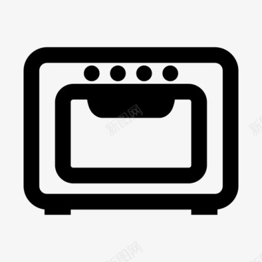 微波炉烹饪烤箱图标图标