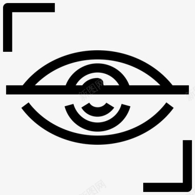 视网膜扫描眼睛锁图标图标