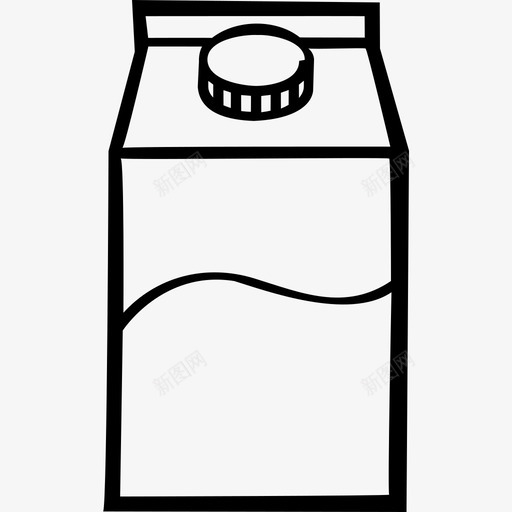 牛奶饮料包装图标svg_新图网 https://ixintu.com 包装 四分装 手绘v2 牛奶 饮料