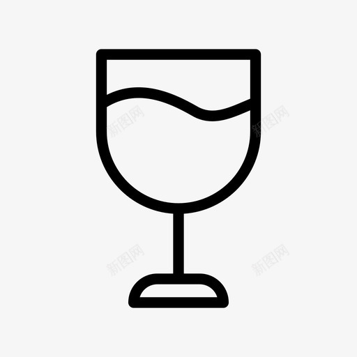 酒杯子饮料图标svg_新图网 https://ixintu.com 杯子 玻璃杯 酒 饮料