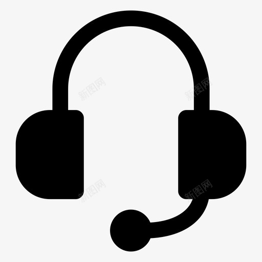 支持客户服务耳机图标svg_新图网 https://ixintu.com 客户服务 帮助 支持 美味 耳机 音乐