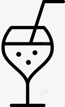 长玻璃杯饮料酒精玻璃杯图标高清图片