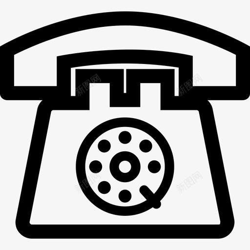 电话通讯旧的图标svg_新图网 https://ixintu.com 旧的 电话 粗体线 通讯