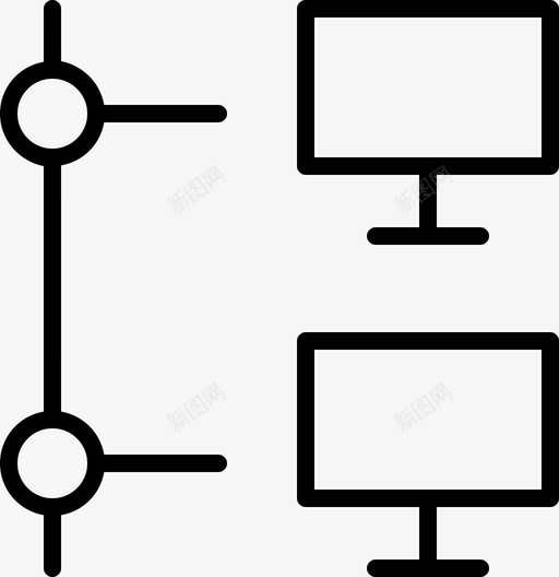 计算机已连接设备图标svg_新图网 https://ixintu.com internet 屏幕 已连接 联机 联机数据精简 计算机 设备