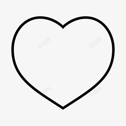心空的心心形图标svg_新图网 https://ixintu.com 在爱里 心 心形 空的心