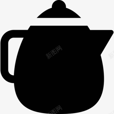 大茶壶食物家居用品图标图标