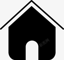 家住橡树湾家住所小屋图标高清图片