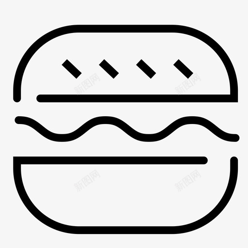 汉堡中等快餐食物图标svg_新图网 https://ixintu.com 快餐 汉堡 汉堡中等 食物 餐食