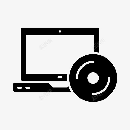 音乐唱片cd笔记本电脑图标svg_新图网 https://ixintu.com cd 乙烯基 笔记本电脑 音乐唱片