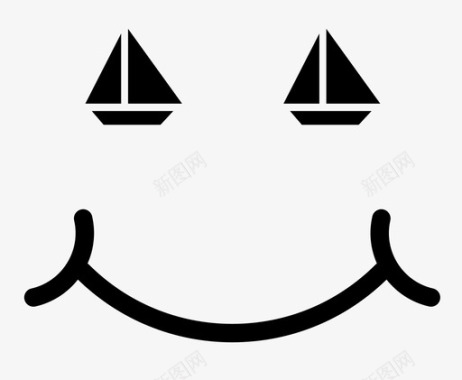 快乐的船满足的快乐的图标图标