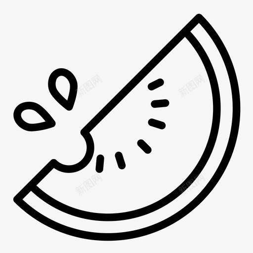 西瓜片食品水果图标svg_新图网 https://ixintu.com 夏季 夏季蔬菜和水果 水果 蔬菜 西瓜片 食品