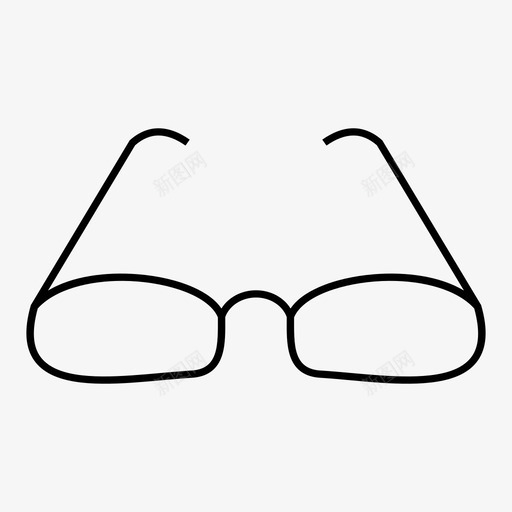 丝框眼镜手绘薄框眼镜图标svg_新图网 https://ixintu.com 丝框眼镜 手绘薄框眼镜