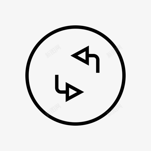 箭头方向指针图标svg_新图网 https://ixintu.com 指针 方向 旋转 箭头 箭头圆圈框
