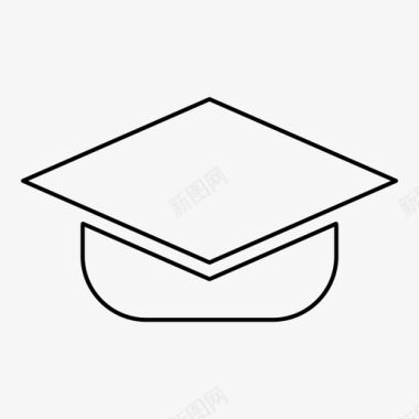 学校大学帽子图标图标