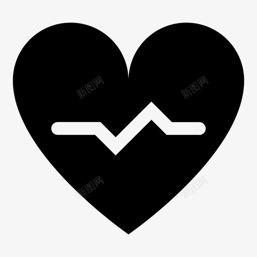 健康心脏爱情图标svg_新图网 https://ixintu.com 低血压 健康 心脏 爱心 爱情 脉搏