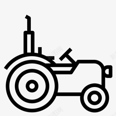 拖拉机农场车辆图标图标