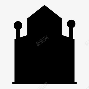 建筑教堂大厦图标图标