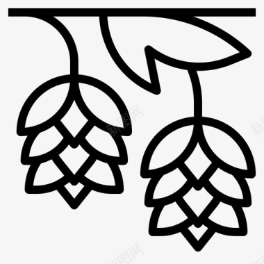 啤酒花啤酒香料图标图标