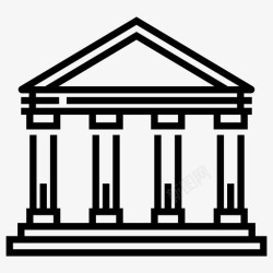 城乡景观银行建筑金融图标高清图片