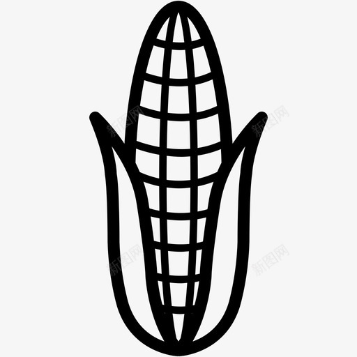 玉米收获假日图标svg_新图网 https://ixintu.com 假日 夏季1 感恩节 收获 玉米 蔬菜