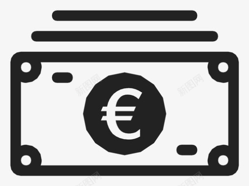 现金汇票欧元图标图标