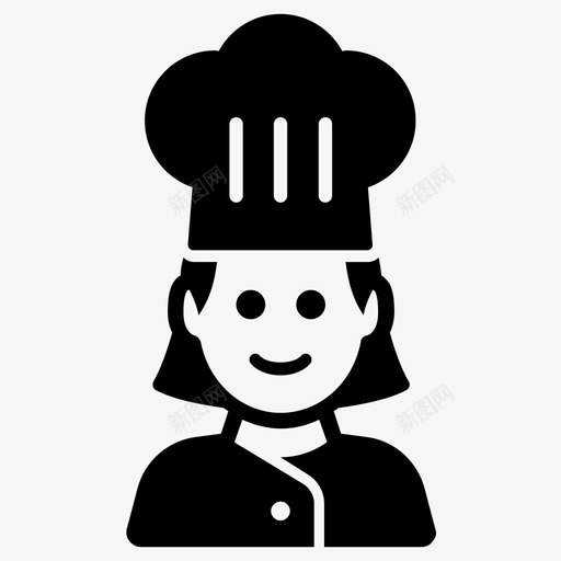 厨师厨房餐厅图标svg_新图网 https://ixintu.com 厨师 厨房 表情笑脸 餐厅