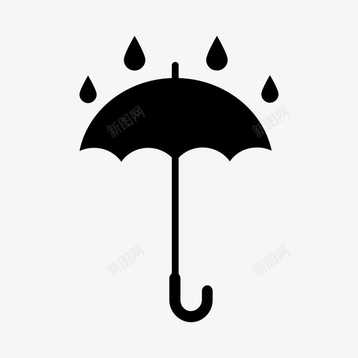 雨伞伞雨图标svg_新图网 https://ixintu.com 伞 边缘 遮阳伞 雨 雨伞