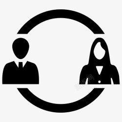 企业互动协作交流互动图标高清图片