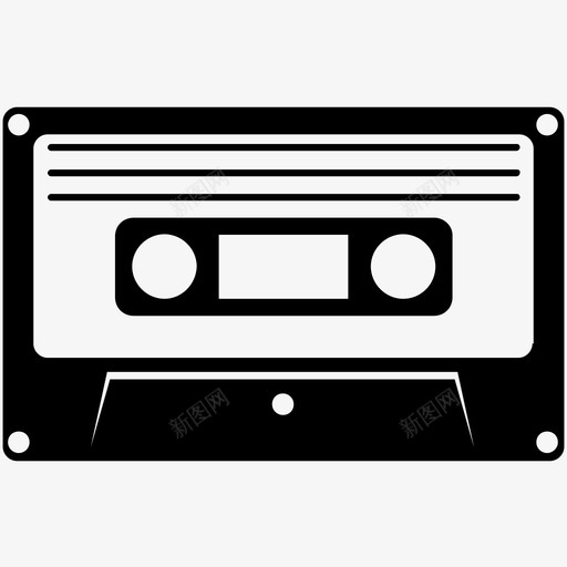 录音带音乐磁带图标svg_新图网 https://ixintu.com 古董 录音带 磁带 音乐