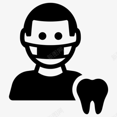 牙医护理牙齿图标图标