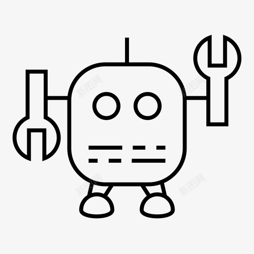 机器人电子工程图标svg_新图网 https://ixintu.com 工程 技术 机器人 机械 电子