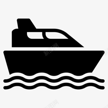 游艇豪华游艇轮船图标图标