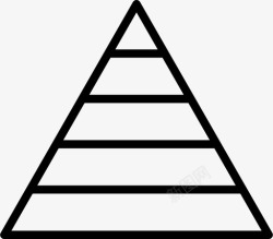 五层金字塔层次结构箭头层图标高清图片