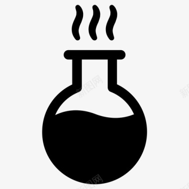科学化学佛罗伦萨烧瓶图标图标