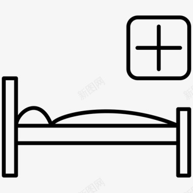 生病卧床住院图标图标