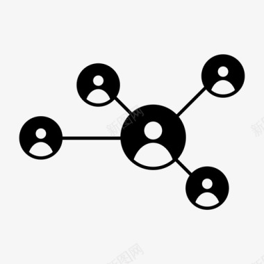 社会关系人联系图标图标