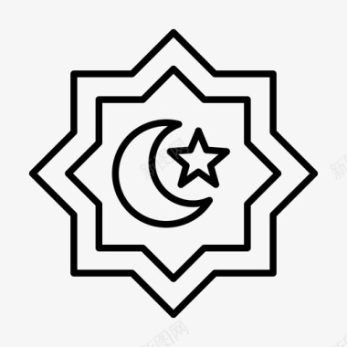 伊斯兰教穆斯林拉马丹图标图标