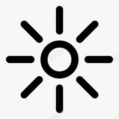 太阳阳光晴朗的天气图标图标