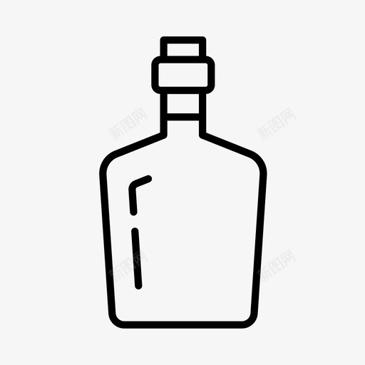龙舌兰酒酒瓶子图标svg_新图网 https://ixintu.com 墨西哥 瓶子 酒 饮料 龙舌兰酒